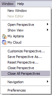 close all perspectives