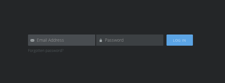 The Ghost account sign in screen