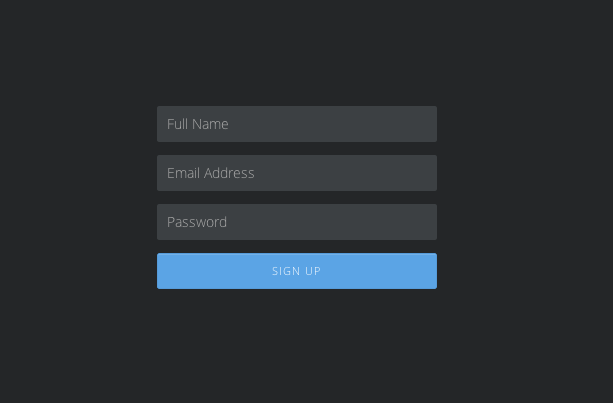 The Ghost account creation screen